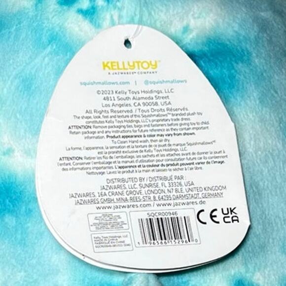 Squishmallows Danika Dolphin Blue Crinkle Tie-dye NWT 11" 2022 Sealife Squad - Picture 10 of 11